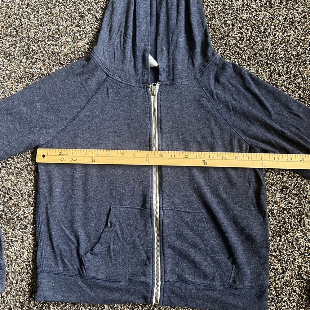 Abercrombie & Fitch Navy Blue Zip-Up Hoodie - Picture 6 of 7